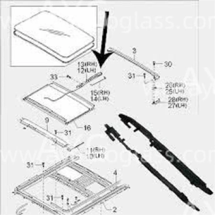 KIA SOUL PS HBK Middle Sunroof 2014-19 81630B2000